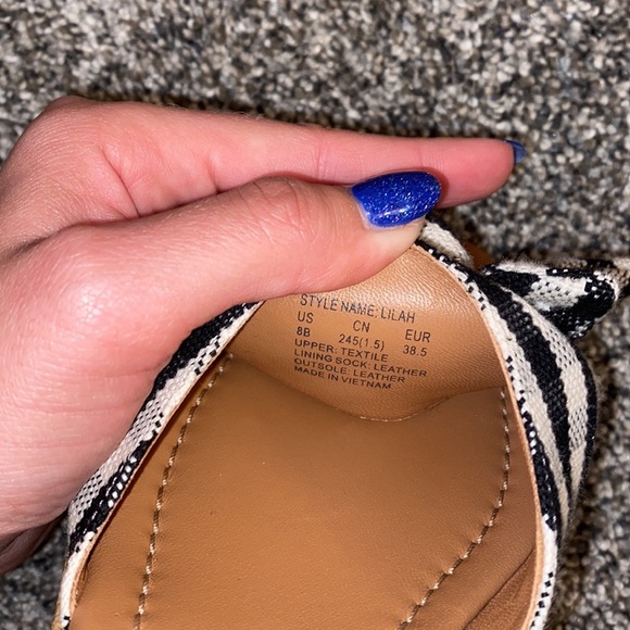 Kate Spade Lilah Gingham Knotted Bow Slide Sandals Black/White - Picture 4 of 6